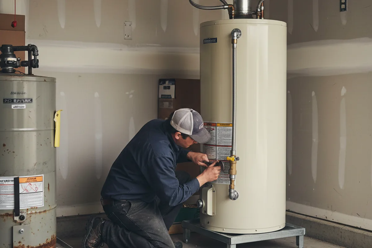 Water heater and shutoff valve replacement in Tulsa